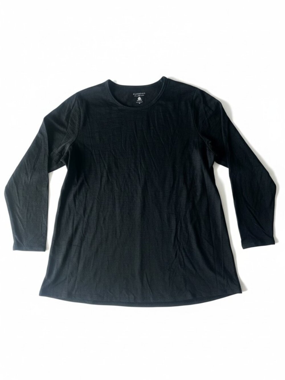 Segments 100% Merino Wool Black Long Sleeve Top 2X